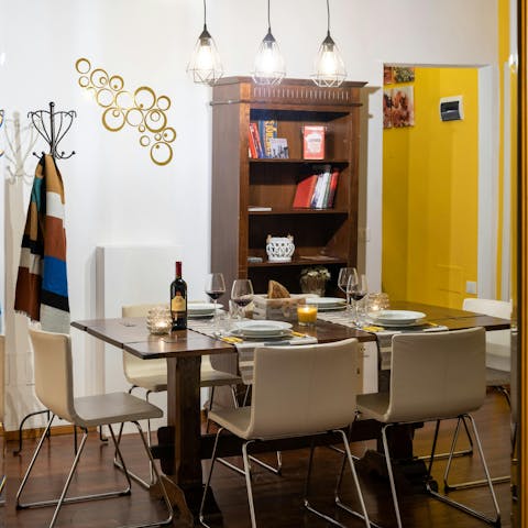 Share memorable meals with family and friends at the dining table