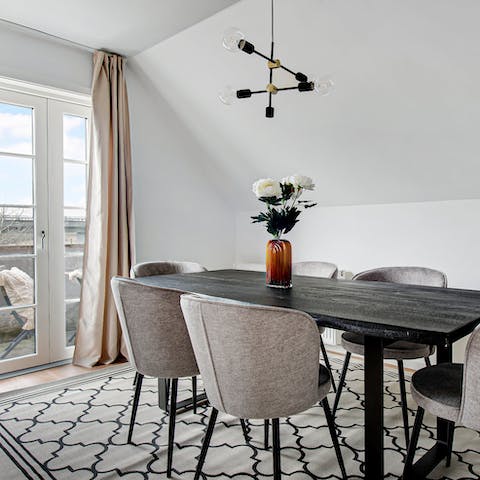 Open up the balcony doors and let the sunlight in over lazy breakfasts