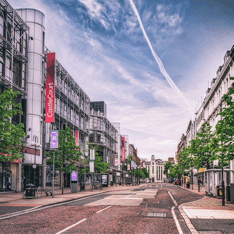 Shop along Royal Avenue, less than a fifteen-minute drive away