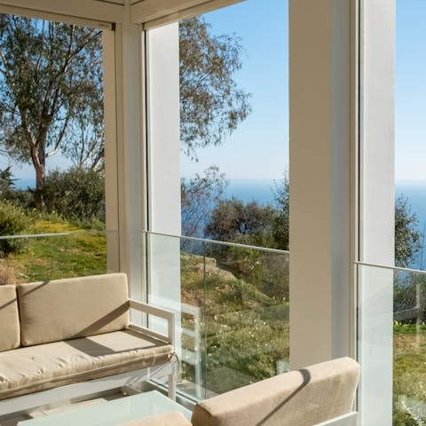 Savour blissful evening drinks and beautiful views