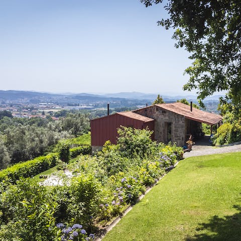 Gaze across the rolling hills of the Minho region
