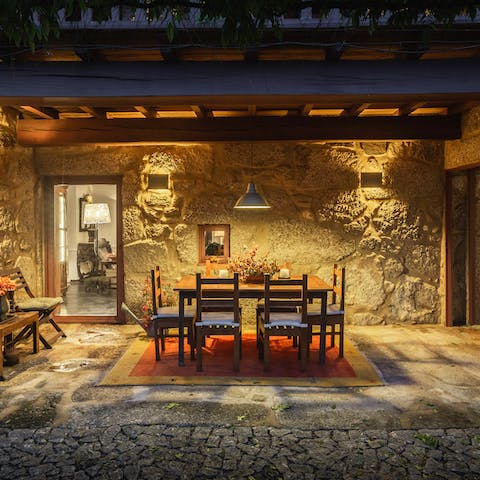 Eat alfresco on the covered terrace