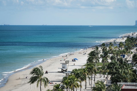 Pack a beach bag and take the short drive to the Hollywood Boardwalk