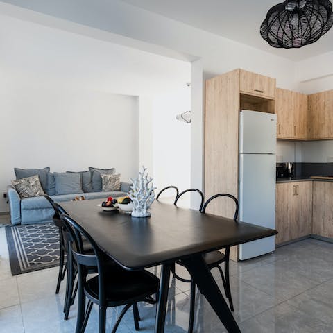 Gather together for a home-made mezze around the dining table