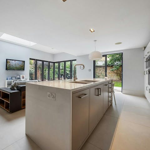 Prepare a family feast in the modern kitchen