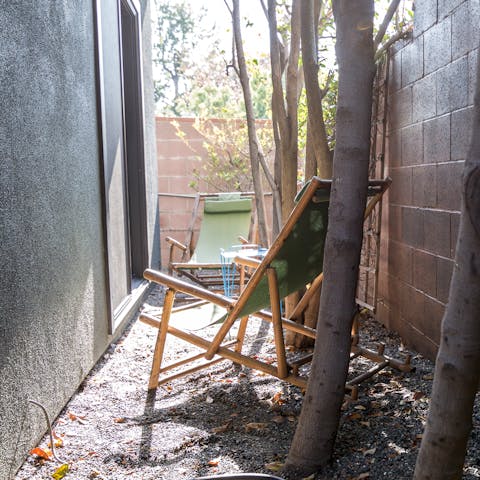 Get some Vitamin D from the home's small private sun trap