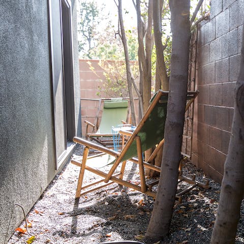 Get some Vitamin D from the home's small private sun trap