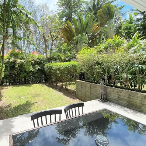 Dine or unwind on the private sunlit terrace