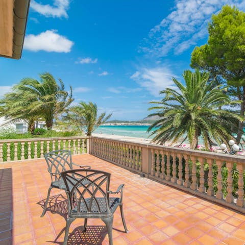 Lose yourself to sea vistas from the private terrace