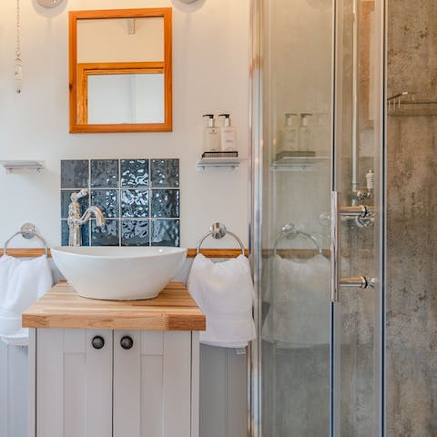 Freshen up in your en-suite shower room