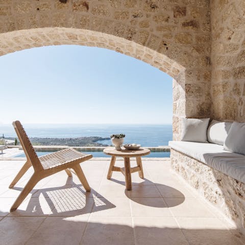 Shake up a cocktail to sip on the outdoor terrace