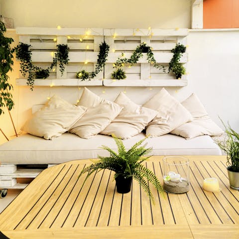 Spend evenings relaxing or dining on the terrace