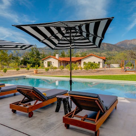 Hop into the refreshing pool when it gets too hot