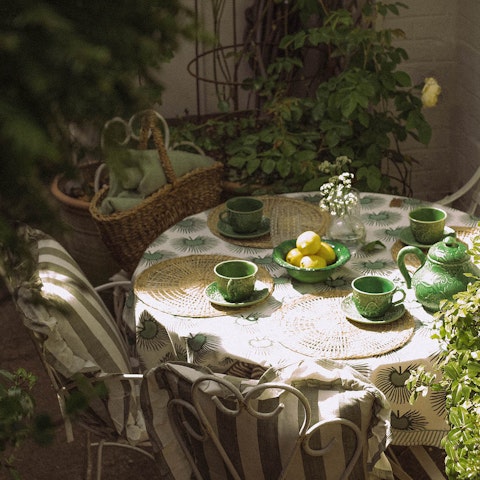 Enjoy a cup of tea in the private garden