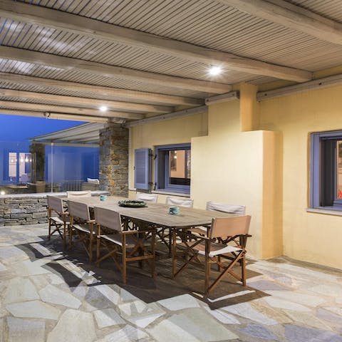 Look forward to alfresco suppers that last well into the evening
