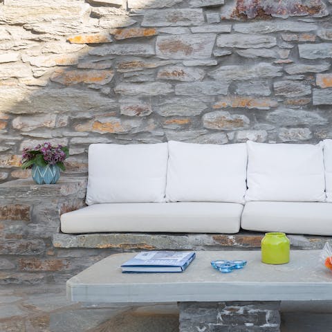 Find a shady spot to relax with a good book and an ice-cold drink