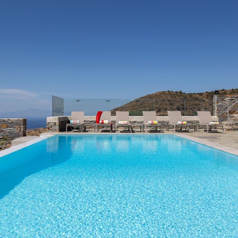 Splash about with your loved ones in the private pool