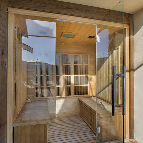 Soothe your muscles in the infrared sauna