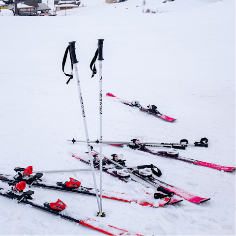 Walk over to the ski lifts in three minutes