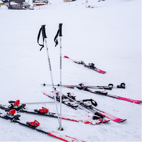 Walk over to the ski lifts in three minutes