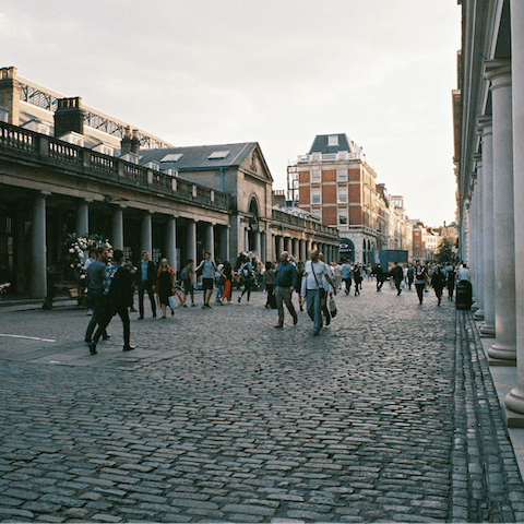 Stay in the very heart of the West End, with the iconic Covent Garden a five-minute walk away