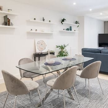 Enjoy delicious family meals in the elegant dining area