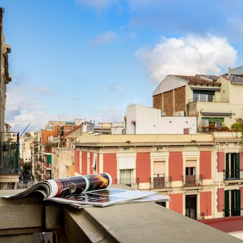 Sip a drink on your private balcony