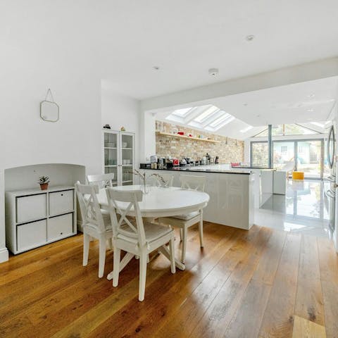 Spend cosy evenings at home or wander to a local restaurant