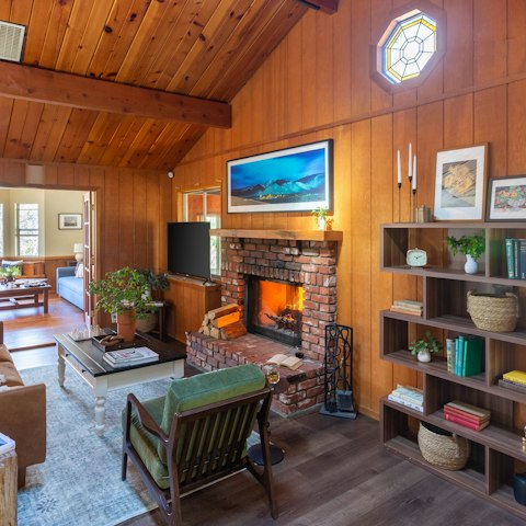 Get a roaring fire going in the main living room