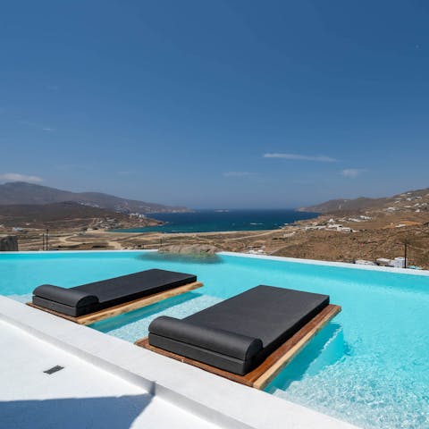 Soak up the sea views from the private infinity pool