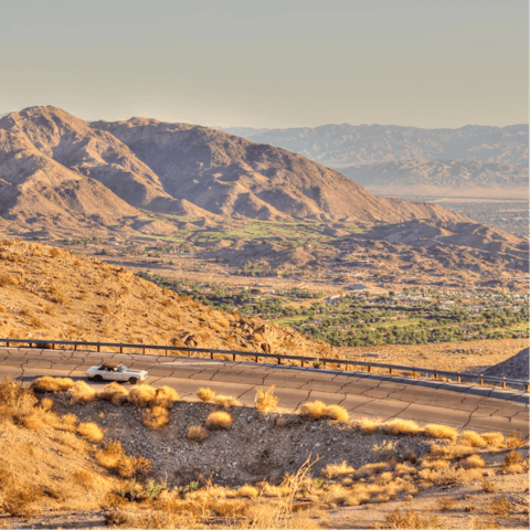 Explore Coachella Valley, just under a thirty-minute drive from your home