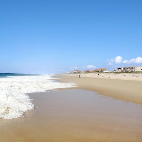 Talk long walks along the beach, just a few minutes away