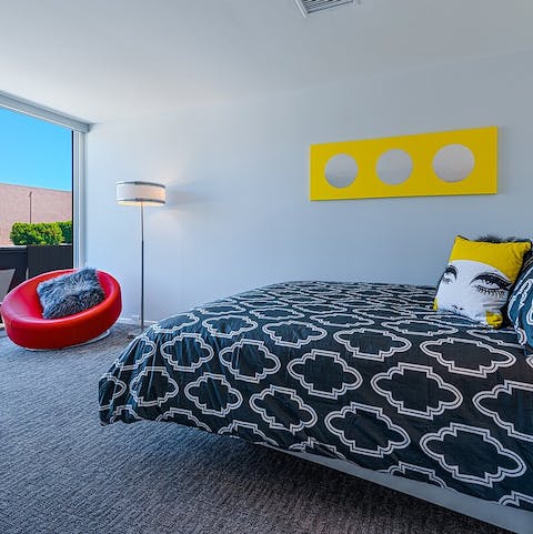 Enjoy playful pop-art interiors