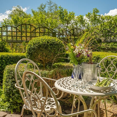 Enjoy a spot of afternoon tea in the gardens