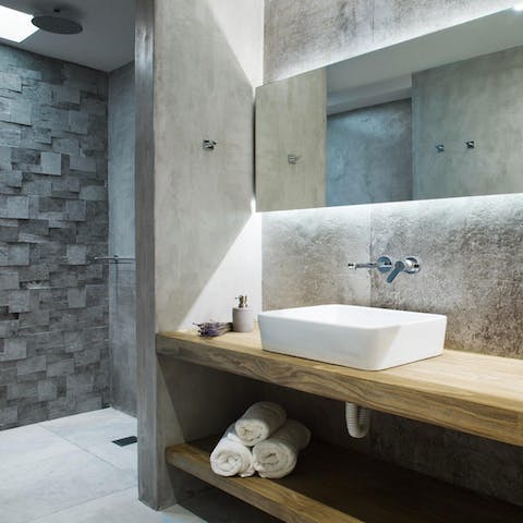 Pamper yourself in the spa-like bathrooms