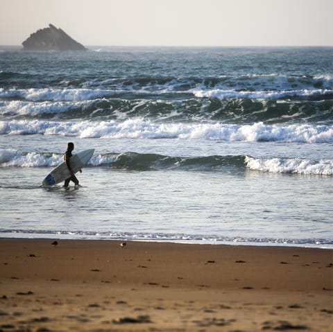 Head to the nearby beach of Praia do Pico da Antena for amazing surfing waves