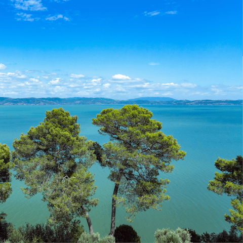 Spend a day exploring nearby Parco Regionale del Lago Trasimeno