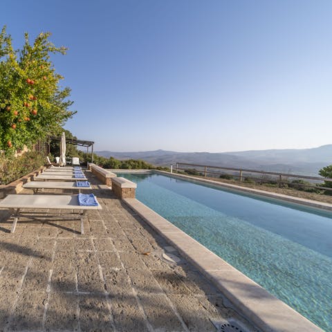 Admire stunning views as you swim a few laps of your private pool