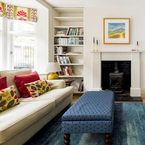 Curl up in front of the fireplace with a good book