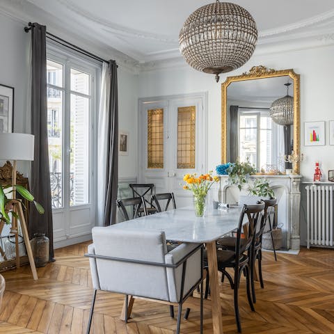 Set the scene for a decadent evening meal with your loved ones