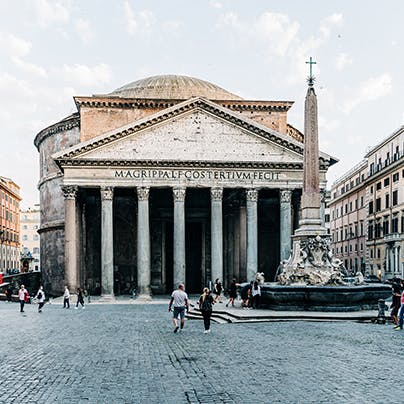 Visit the iconic Pantheon, a short walk away