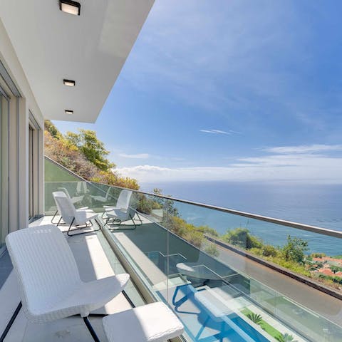 Sip your morning cuppa on the private balcony as you drink in the sea views