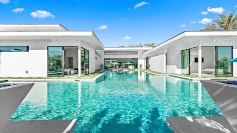 Swim laps then sprawl out under a California sky