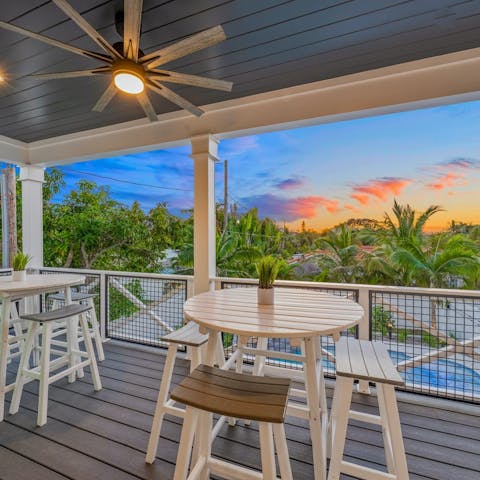 Make sunset drinks on the balcony a daily ritual