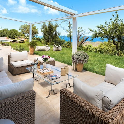 Fall in love with the terrace's sweeping sea views