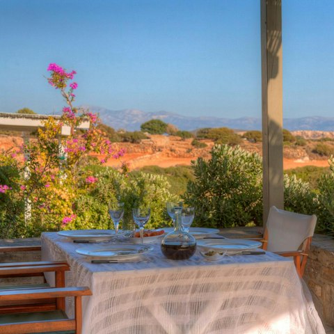 Enjoy an alfresco meal on one of the beautiful terraces