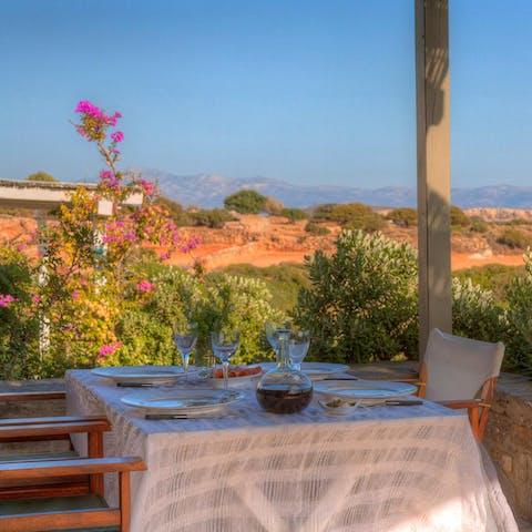 Enjoy an alfresco meal on one of the beautiful terraces