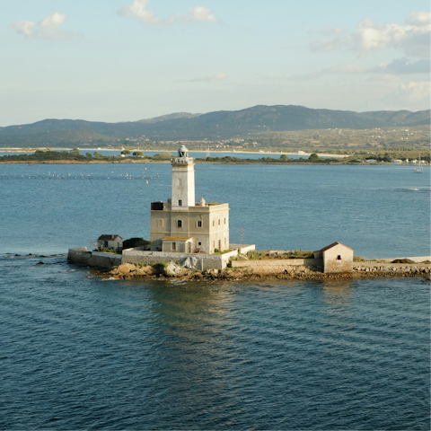 Visit the coastal city of Olbia – a thirty-minute drive away