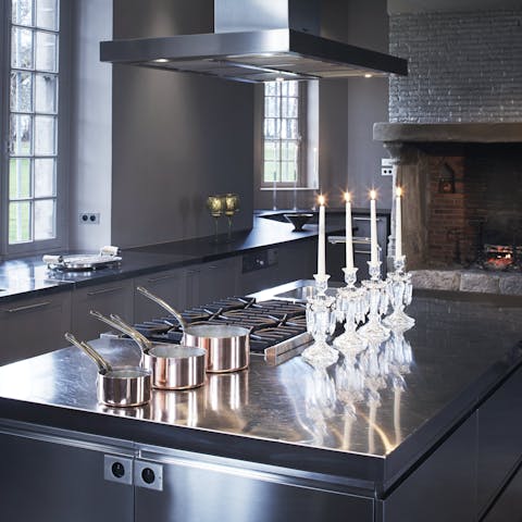 Cook up a storm in the sprawling 100m2 kitchen