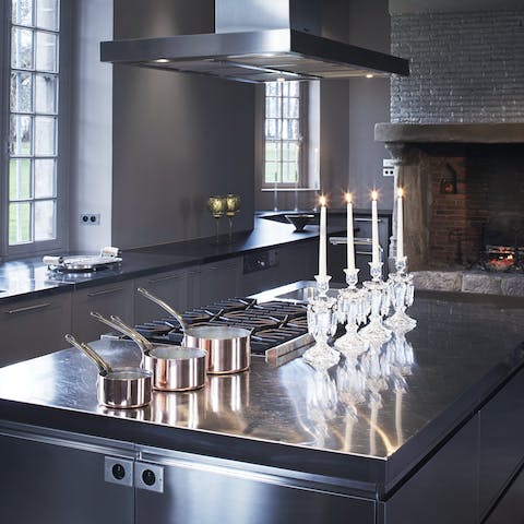 Cook up a storm in the sprawling 100m2 kitchen